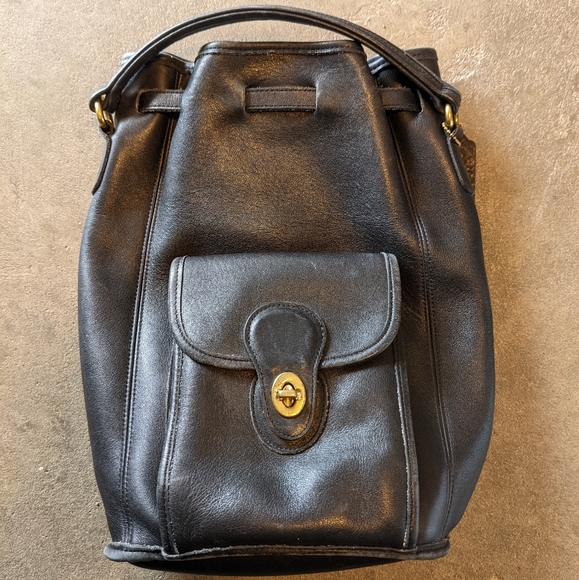 Vintage Coach Handle Backpack N°9992 in Black - Picture 1 of 3